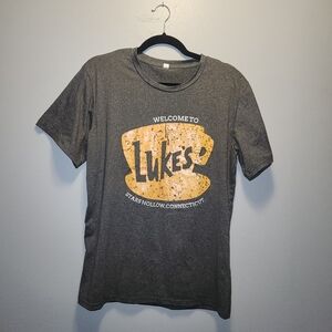 Grey Gilmore Girls Lukes Diner Graphic Tee | Medium
